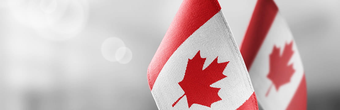 Two Canadian flags